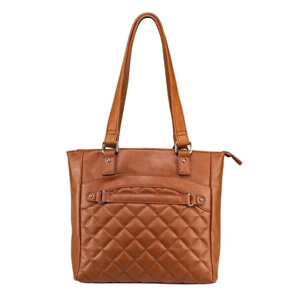 Quilted Tote with CCW Compartment, Brown - Picture 1 of 1